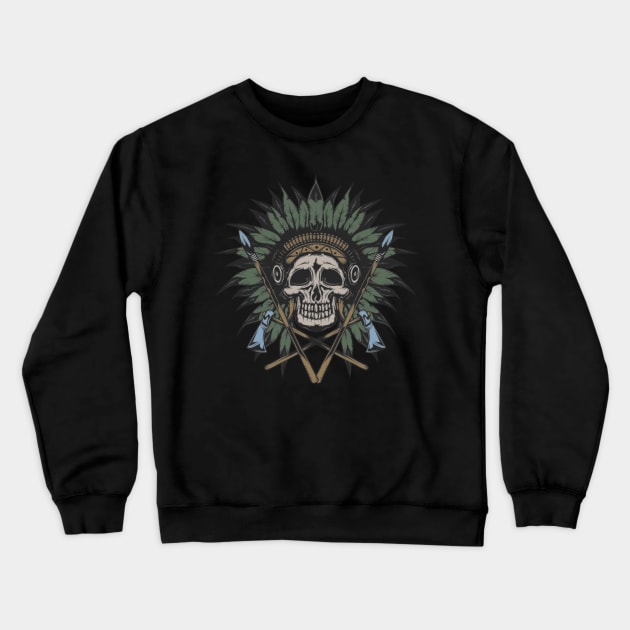 Big Chief of the dead - green Crewneck Sweatshirt by Luve